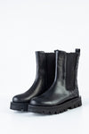 Leather high top chelsea boots