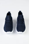 Knitted sneakers with laces