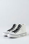 Lace-up fastening high top sneakers
