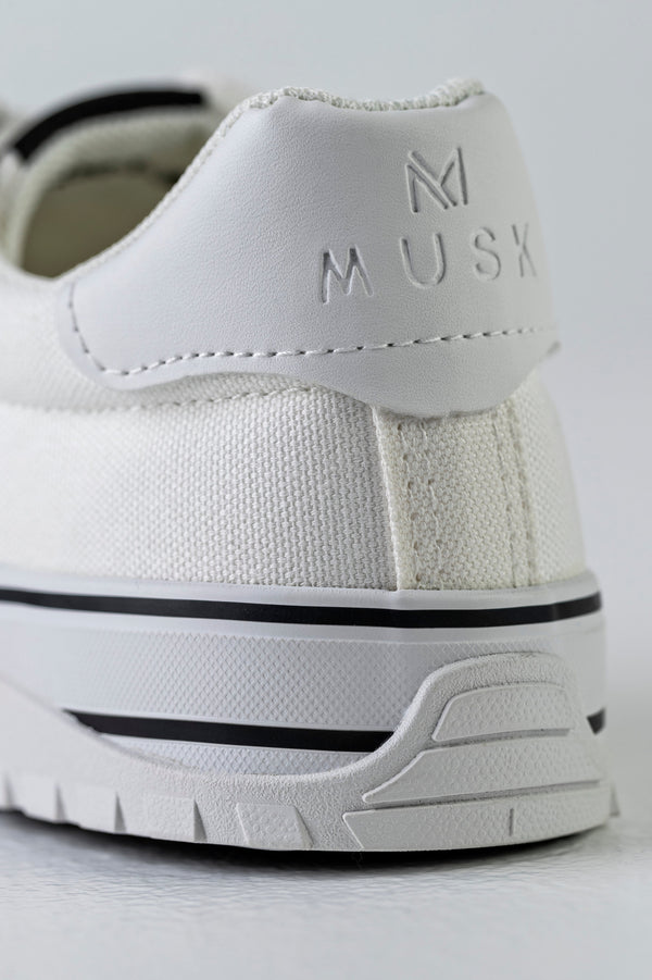 Lace-up fastening canvas sneakers