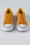 Lace-up fastening canvas sneakers
