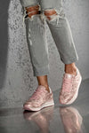 Lace-up fastening sneakers