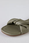 Twist vamp slide sandals