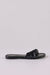 Twist vamp slide sandals