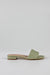 Quilted vamp slide sandals