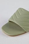 Quilted vamp slide sandals