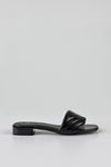 Quilted vamp slide sandals
