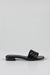 Quilted vamp slide sandals