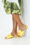 Slide sandals with chain