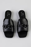 Slide sandals with chain