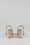 Heeled sandals with chain