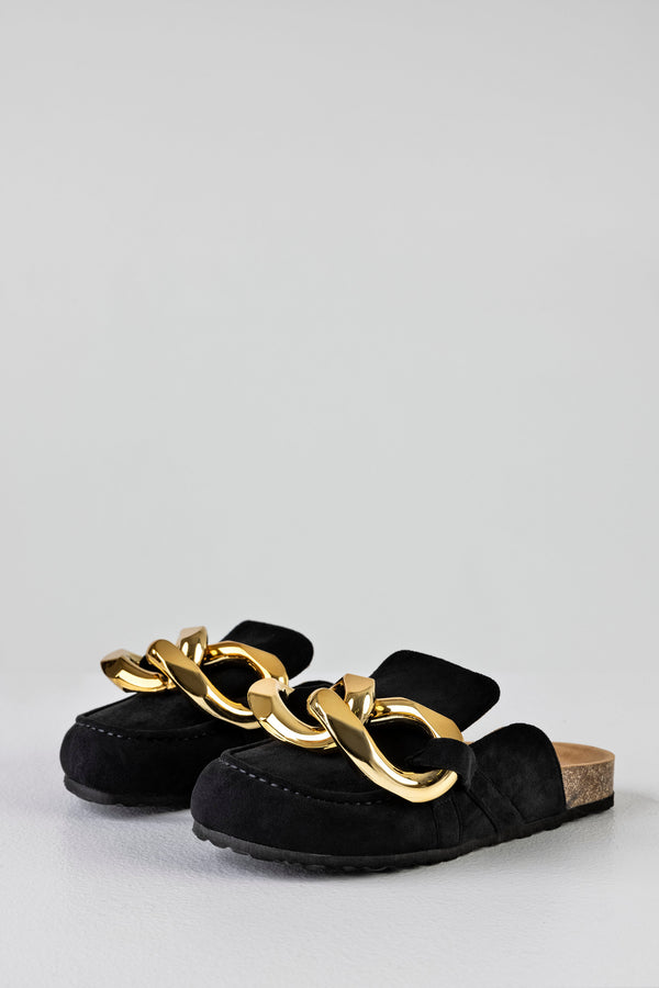 Chain loafer mules