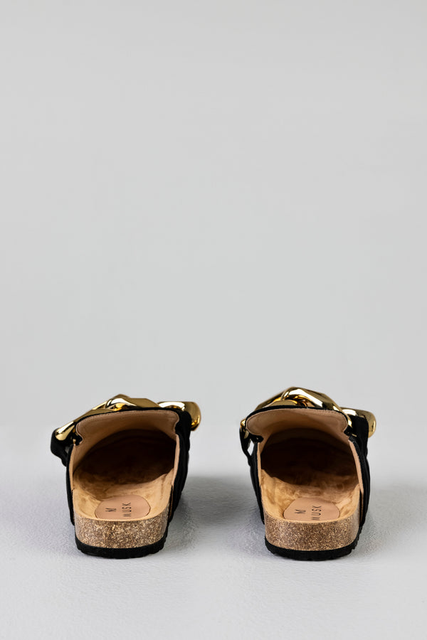 Chain loafer mules
