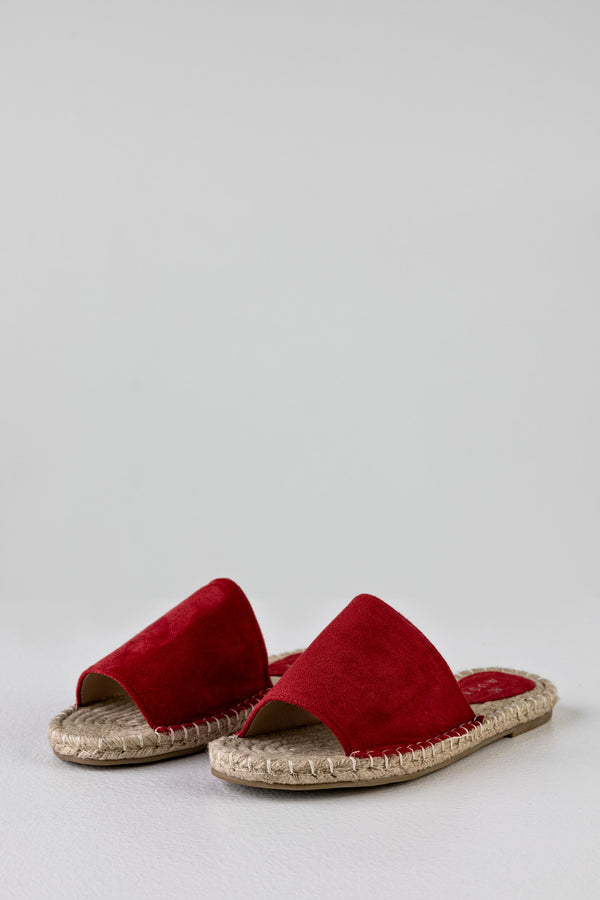 Espadrille slide sandals