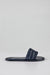 Quilted flat sole slide sandals