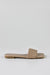 Braided vamp square toe slide sandals