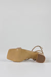 Square toe strappy heeled sandals