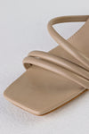 Square toe strappy heeled sandals