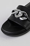 Slide sandal with chain