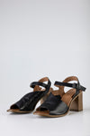Leather heeled sandals