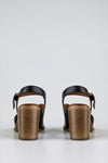 Leather heeled sandals