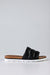 Leather quilted slide sandals