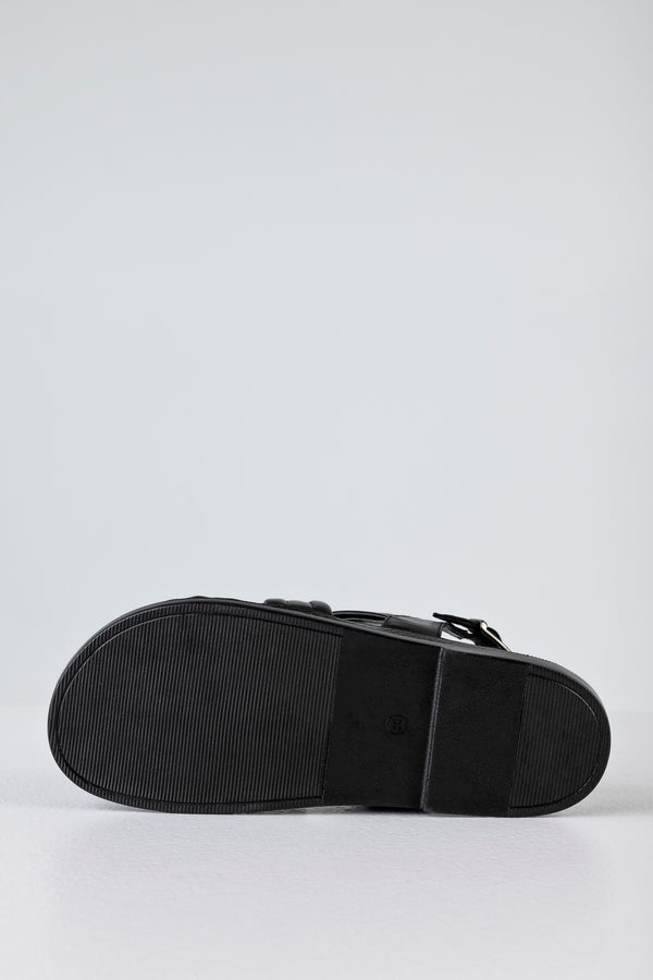 Leather flatform sandals