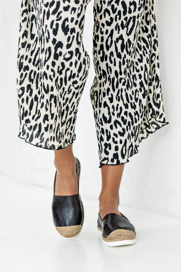 Leather espadrilles