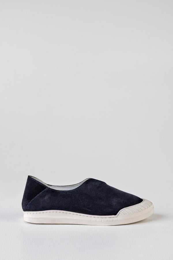 Leather suede slip-on shoes