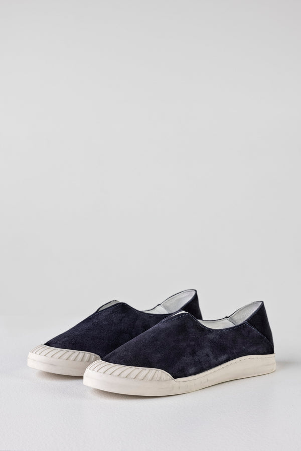 Leather suede slip-on shoes
