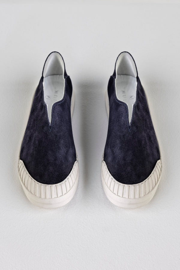 Leather suede slip-on shoes