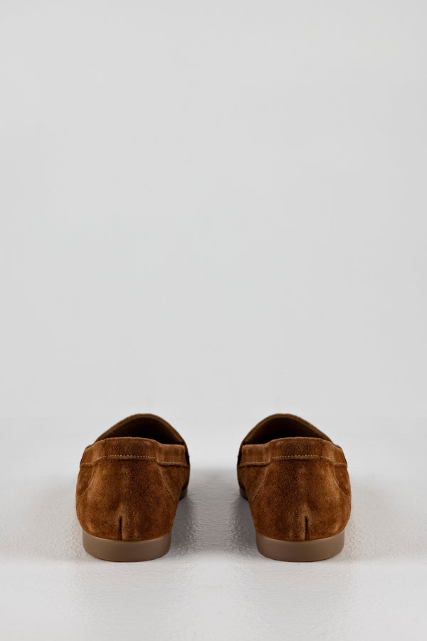 Leather suede moccasin with tassels