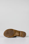 Leather slide flat sandals