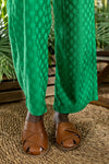 Leather woven-strap mules