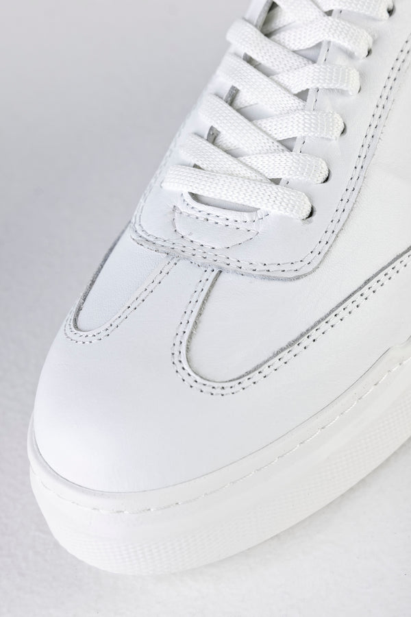 Leather lace-up sneakers