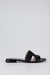 Leather slide sandals