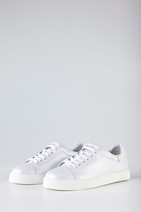 Leather lace-up sneakers