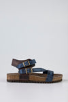 Leather sandals with buckles