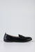 Leather loafers with buckle