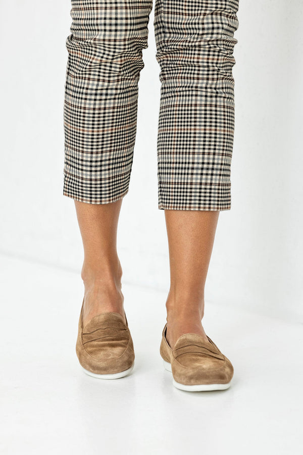 Leather suede loafers