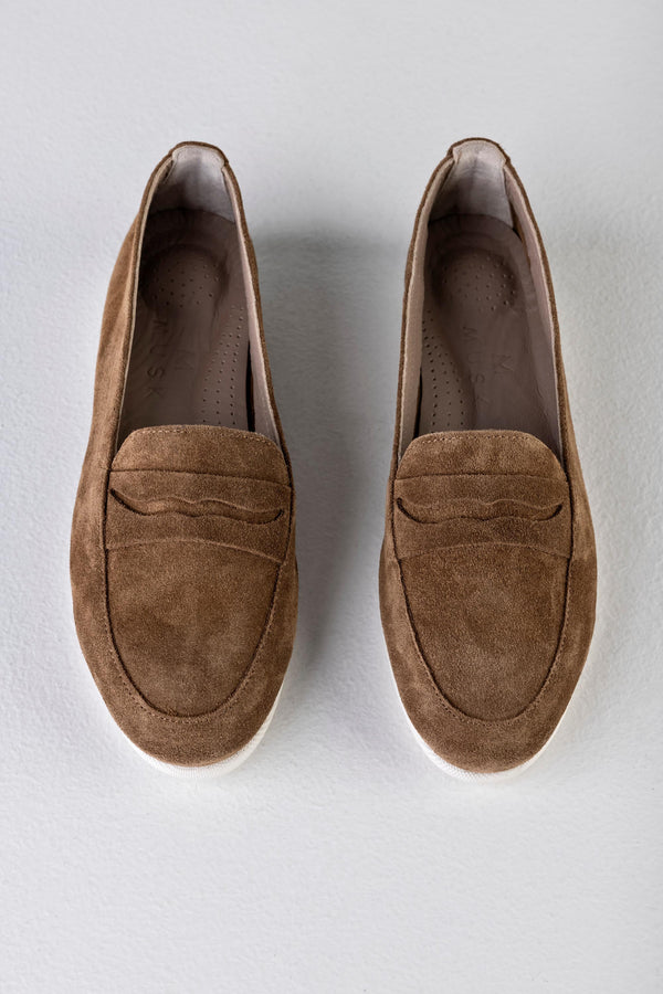 Leather suede loafers
