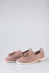 Leather suede loafers with tassels