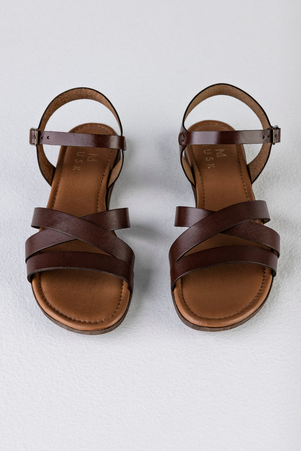 Leather strappy sandals