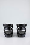 Leather strappy flatform sandals