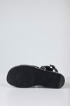 Leather strappy flatform sandals