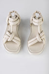 Leather padded strappy sandals