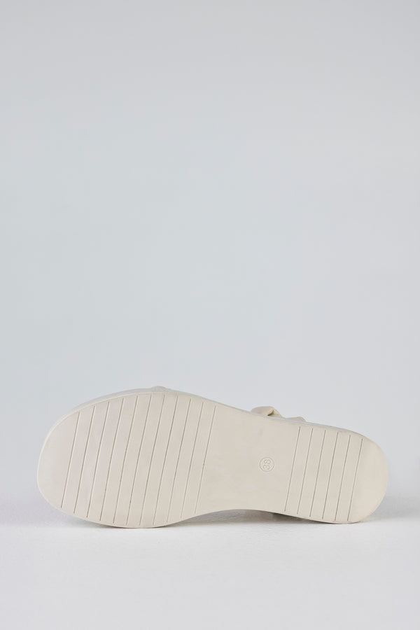 Leather padded strappy sandals