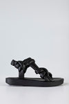 Leather padded strappy sandals