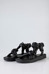 Leather padded strappy sandals