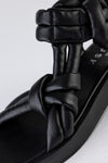 Leather padded strappy sandals